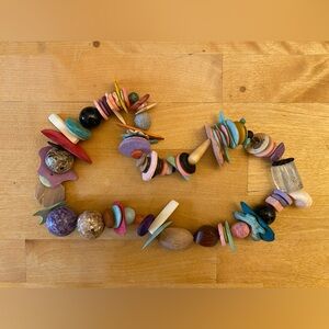 Vintage Funky Chunky eccentric glass bead Boho Vintage Necklace